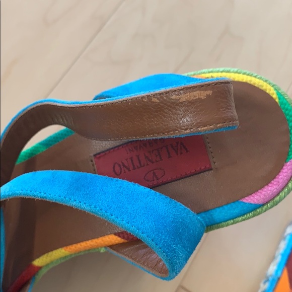 Valentino Rainbow Wedges - Picture 5 of 11